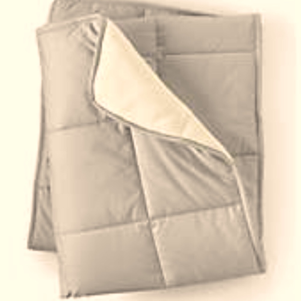 Reversible faux fur Throw blanket quilted Land’s End NWT
